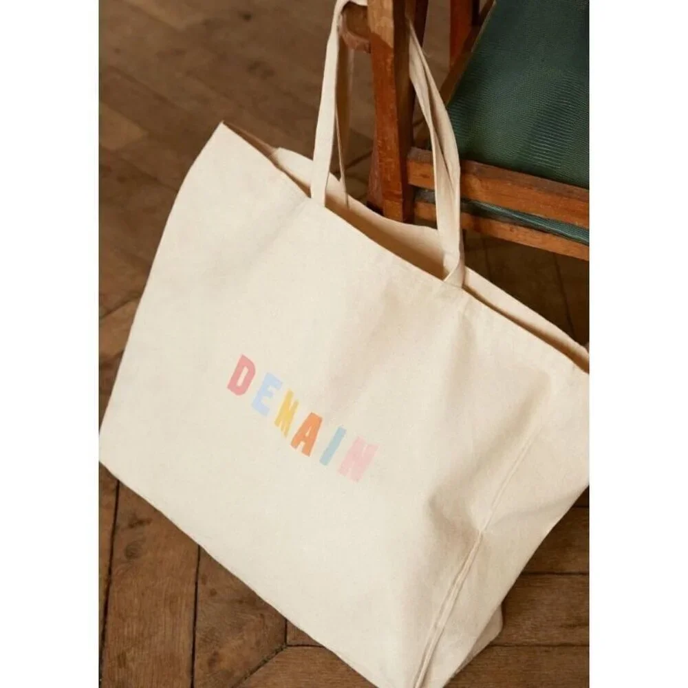 Sezane‎ Organic Cotton Demain Maxi Canvas Tote Bag , Extra Large, Brand new